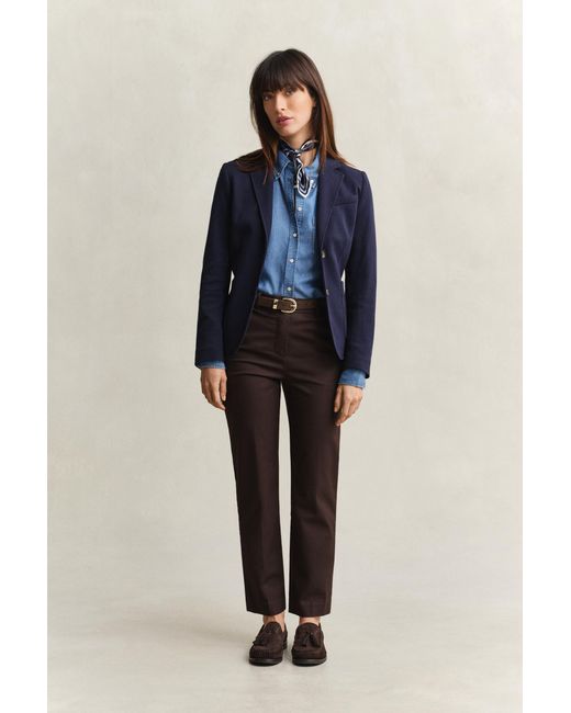 Gant Black Slim Fit Slacks Deep