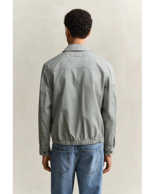 Gant Gray Cotton Windcheater Jacket for men