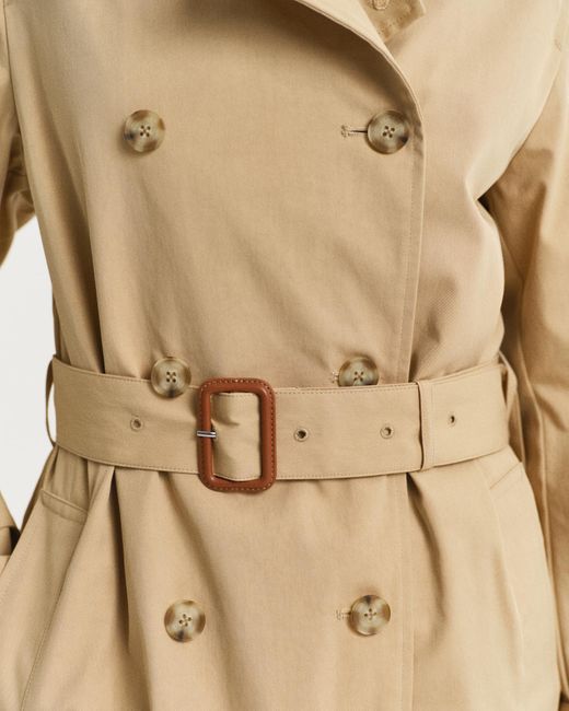 Gant Blue Cotton Trench Coat