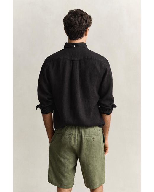 Gant Black Linen Shirt for men