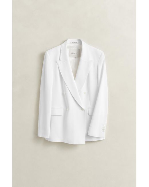 Gant White Crepe Blazer