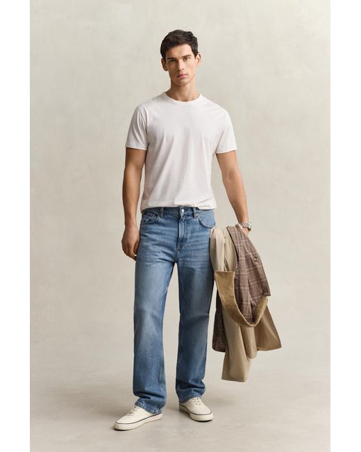 Gant Blue Straight Fit Jeans Semi Worn In for men