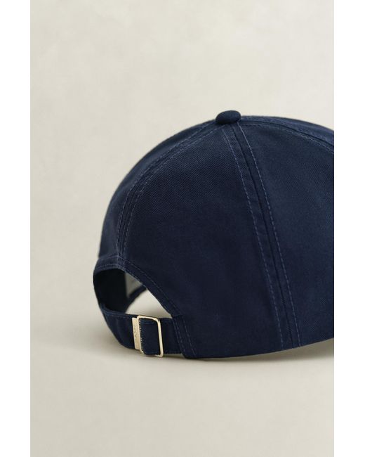 Gant Blue Graphic Cotton Twill Cap Evening