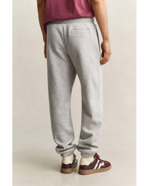Gant Gray Graphic Sweatpants Melange for men