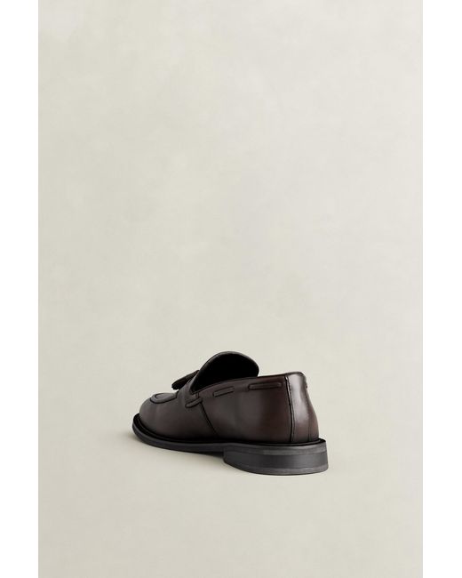 Gant Brown Lozham Leather Loafers Dark for men