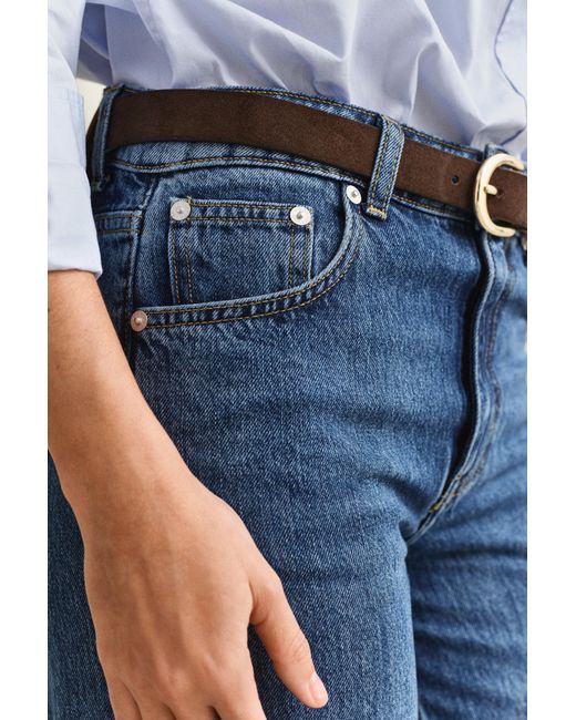 Gant Blue Relaxed Jeans Mid Worn In