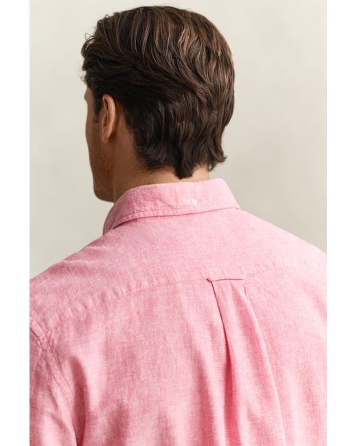 Gant Pink Linen Blend Shirt for men