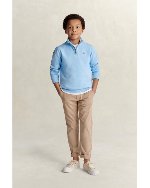 Gant Blue Teens Teen Boys Half Zip Sweatshirt for men