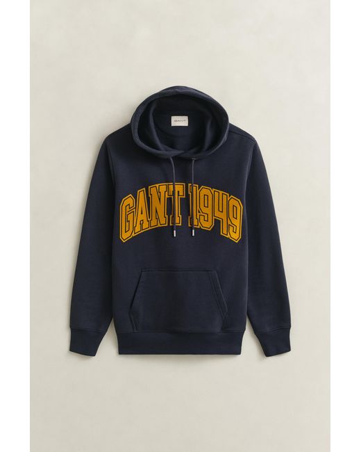 Gant Blue Graphic Hoodie Evening for men