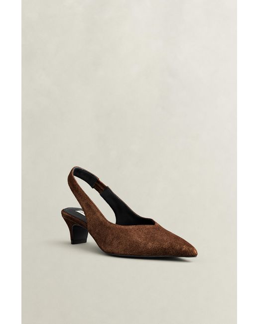 Gant Natural Tillbye Suede Heels Dark