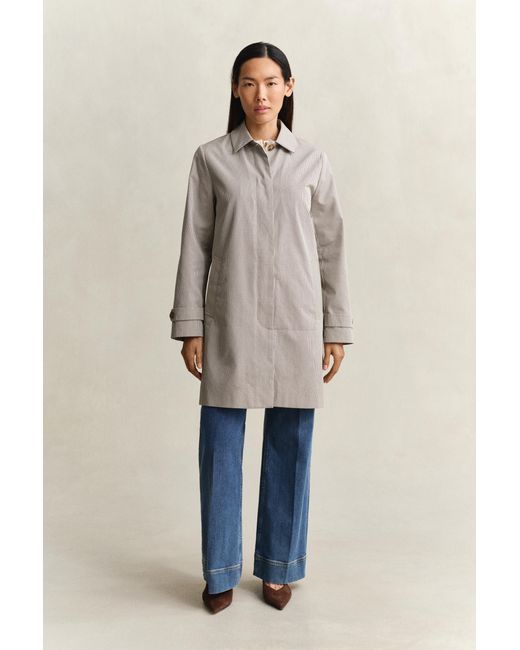 Gant Natural Checked Car Coat