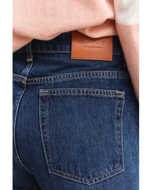 Gant Blue Relaxed Jeans Dark Worn In