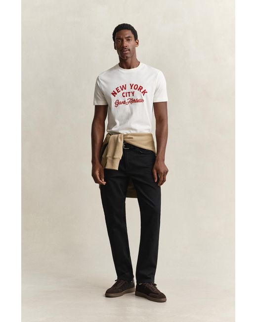 Gant Natural Graphic T-Shirt Cream for men