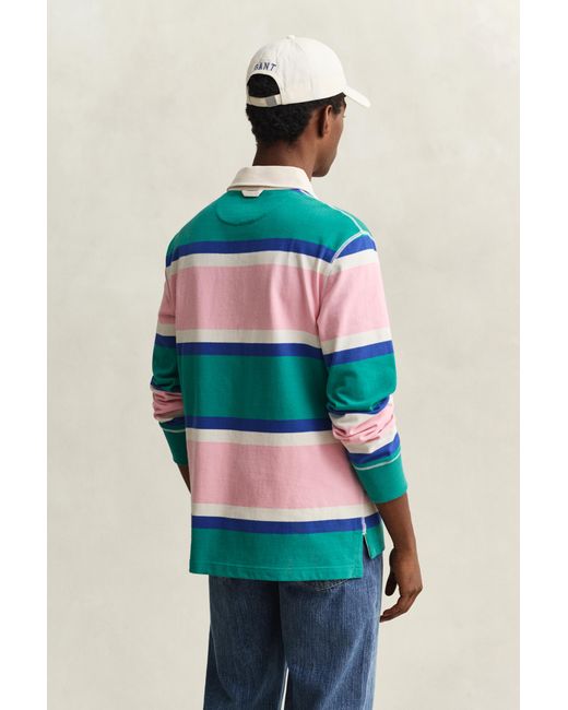 Gant Blue Block Striped Rugger for men