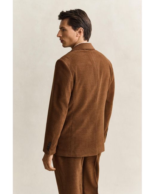 Gant Brown X Yale Wool Corduroy Blazer Mahogany for men