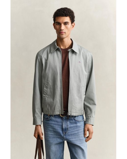 Gant Gray Cotton Windcheater Jacket for men
