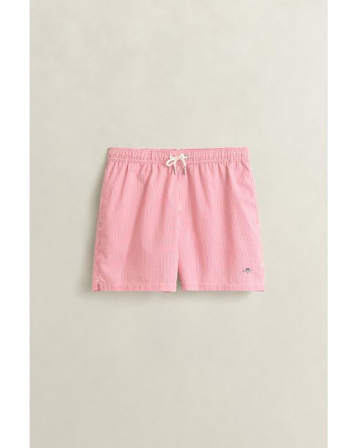 Gant Natural Striped Seersucker Swim Shorts for men