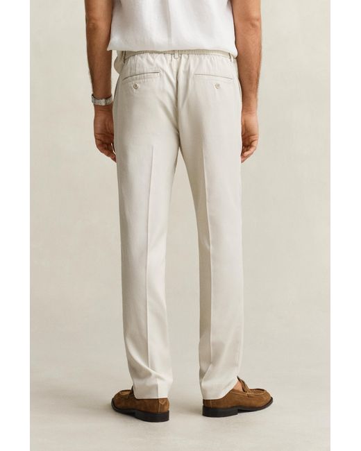 Gant Natural Lyocell Blend Pants for men