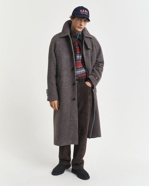 Gant Natural Wool Balmacaan Coat for men