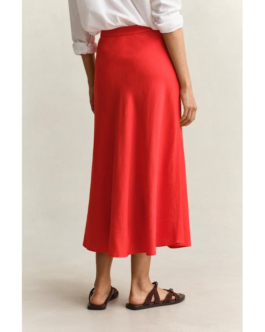 Gant Flared Linen Blend Skirt