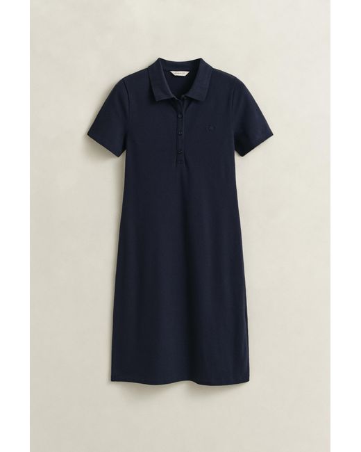 Gant Blue Shield Piqué Polo Dress Evening