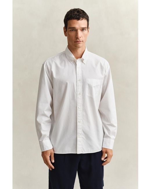 Gant White Poplin Shirt for men