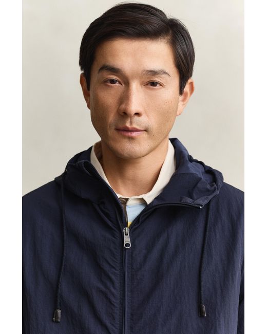 Gant Blue Windbreaker Jacket Evening for men
