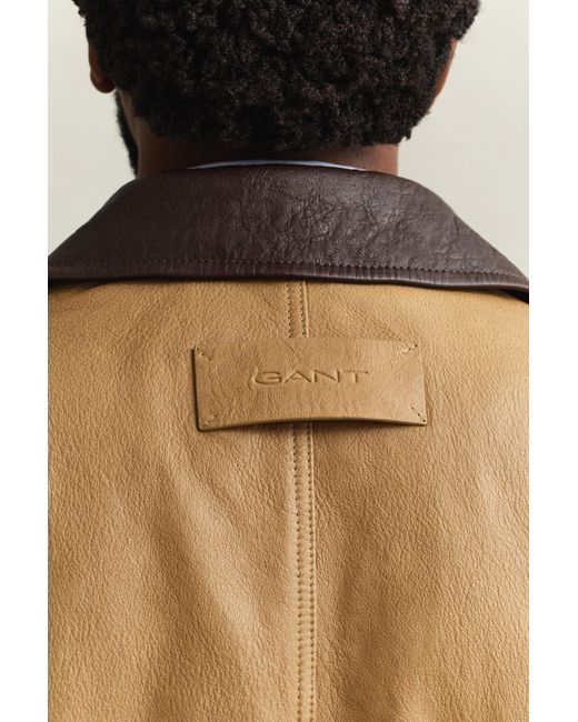 Gant Natural Leather Decker Jacket Warm for men
