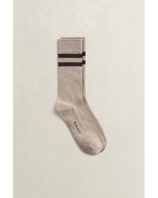 Gant Natural Lightweight Sport Socks Dk Sand Melange