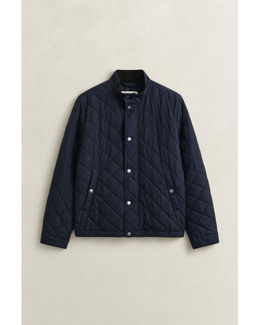 Gant Blue Quilted Jacket Evening for men