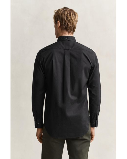 Gant Black Regular Fit Classic Poplin Shirt for men