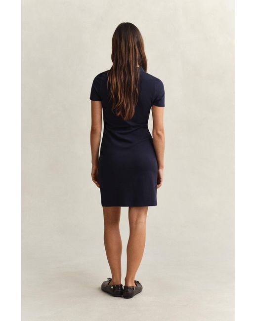 Gant Blue Shield Piqué Polo Dress Evening