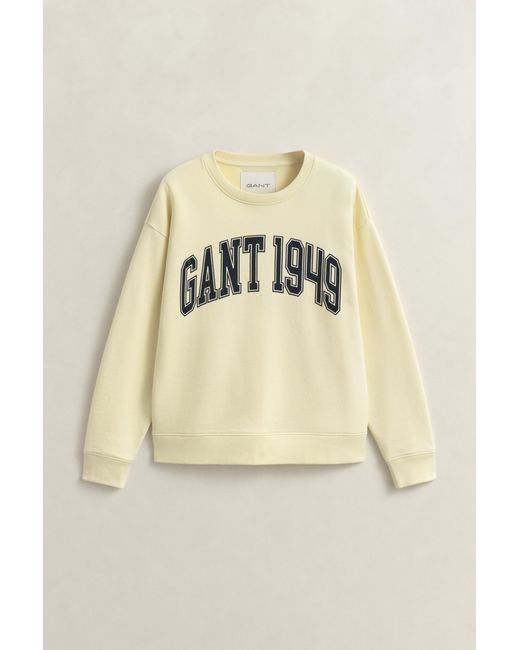 Gant Natural Graphic Crew Neck Sweatshirt