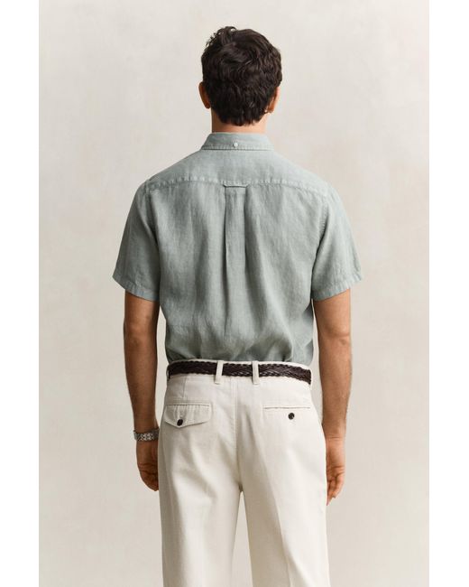 Gant Natural Short Sleeve Linen Shirt for men