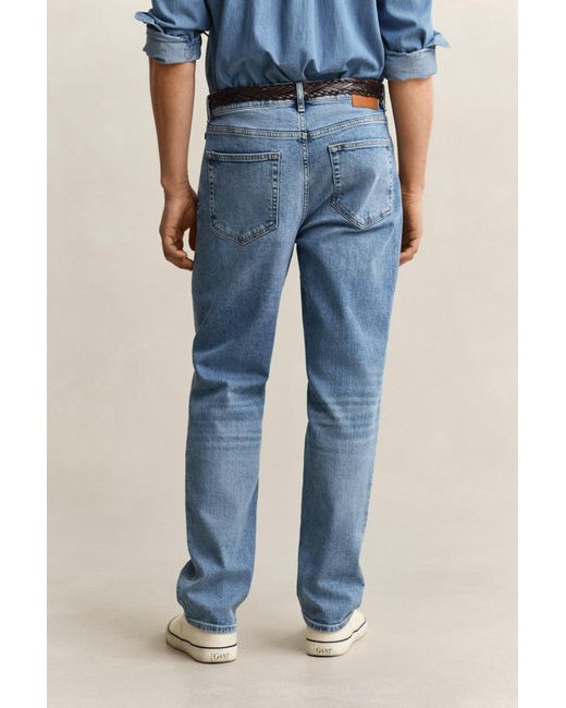 Gant Blue Regular Fit Jeans Semi Worn In for men