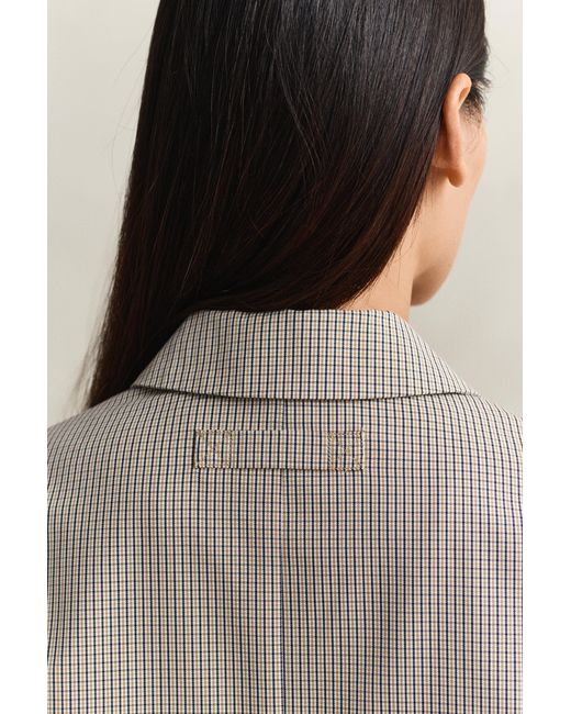 Gant Natural Checked Car Coat