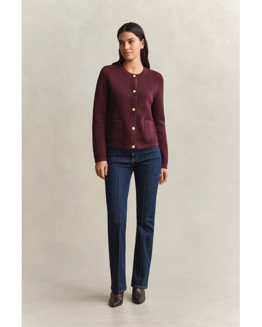 Gant Red Cotton Cardigan