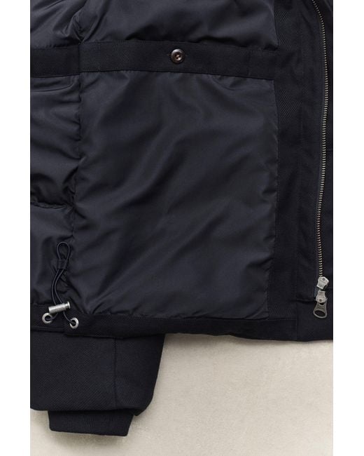 Gant Blue Flannel Down Jacket Evening for men