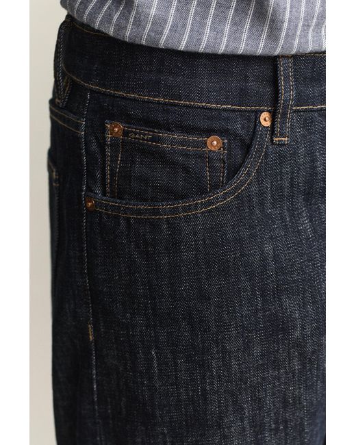 Gant Black Selvedge Jeans Dark Raw for men