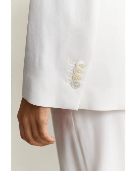 Gant White Crepe Blazer