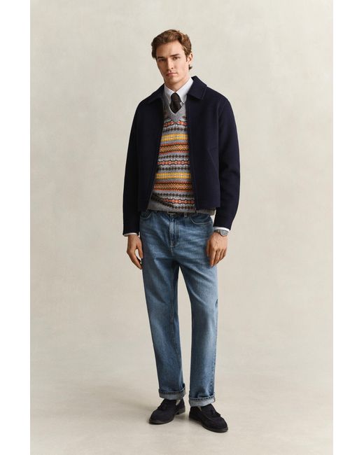 Gant Blue Fair Isle Vest for men