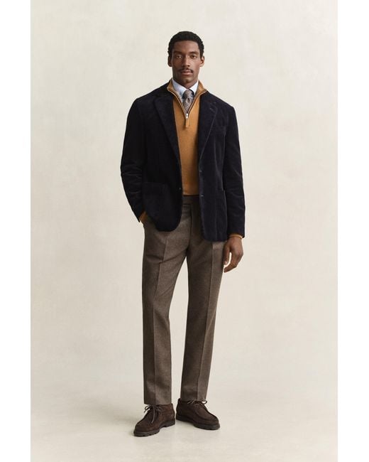 Gant Multicolor Lambswool Half-Zip Sweater for men