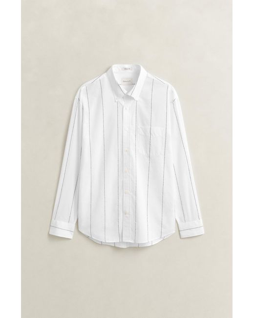 Gant White Chenille Textured Shirt for men