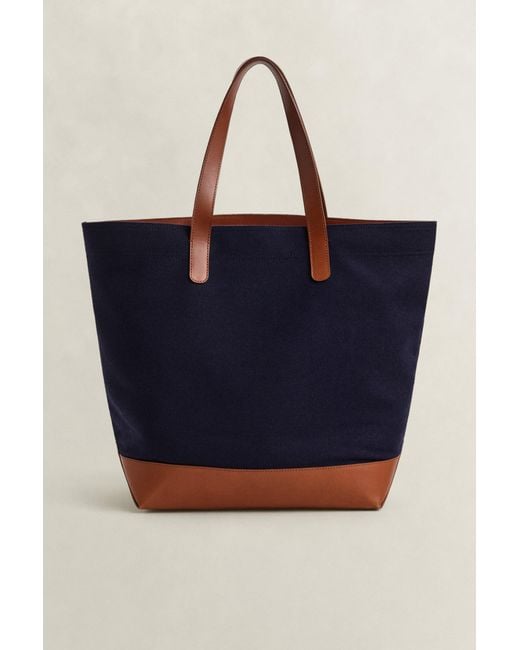 Gant Blue X Yale Melton Tote Bag Marine for men