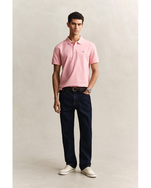 Gant Pink Regular Fit Polo Shirt for men