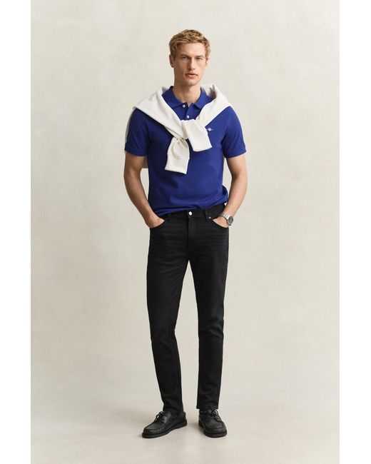 Gant Blue Slim Jeans Broken In for men