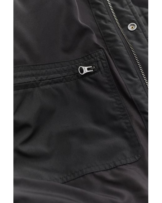 Gant Black Quilted Mid Jacket for men