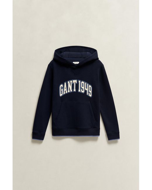 Gant Blue Teens Teen Boys Collegiate Hoodie Evening for men