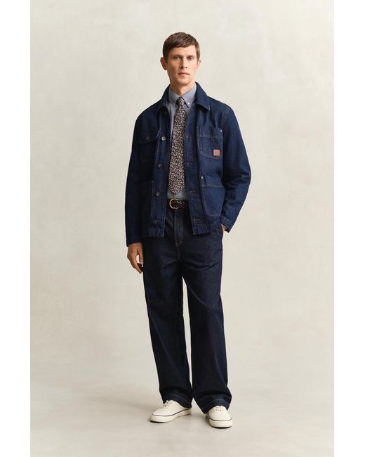 Gant Blue Gingham Classic Poplin Shirt Persian for men