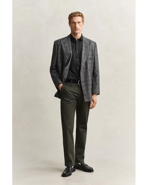Gant Black Regular Fit Classic Poplin Shirt for men